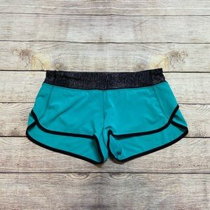 Lululemon teal and gray shorts